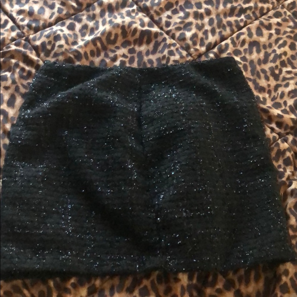 Black sparkly pencil skirt